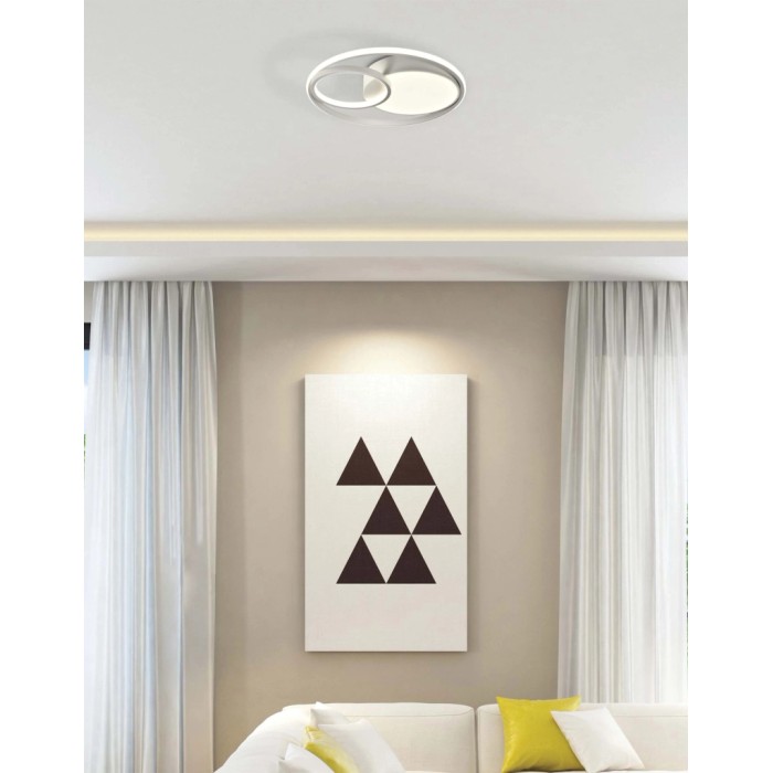 Plafoniere LED moderna t.b.t. con design circolare per montaggio a soffitto.