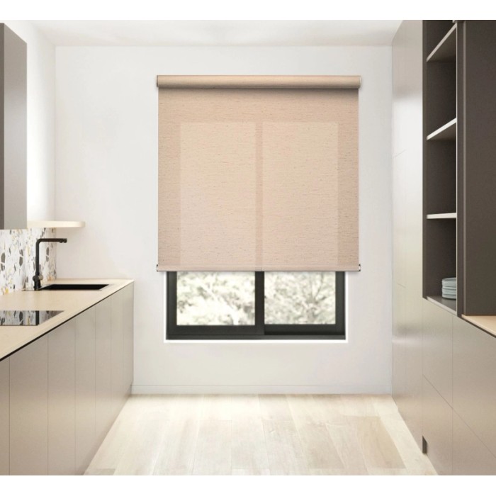 Tenda a rullo Lino filtrante 220x250 cm beige