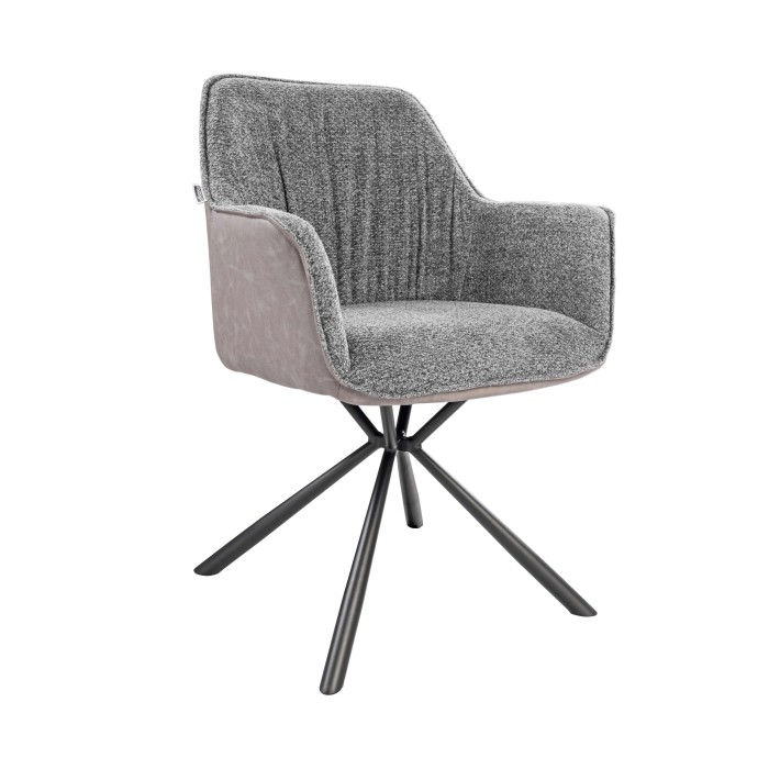 Sedia Aseat 81x62x61 cm Grigio 4 pz