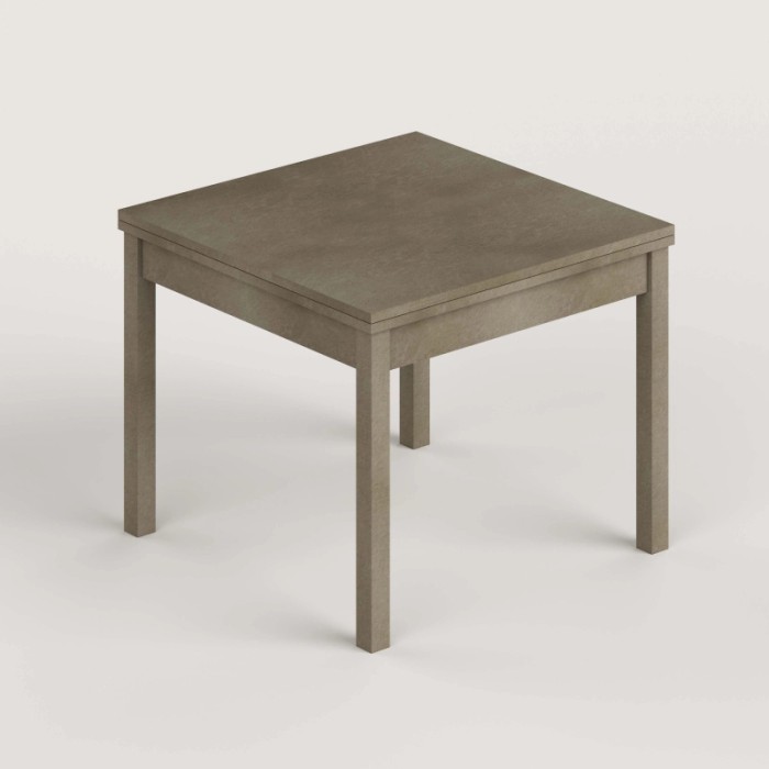 Tavolo raddoppiabile Firenze argilla 90x90x77 cm
