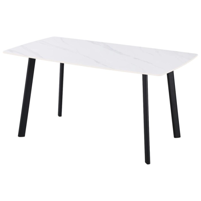 Tavolo Quincy bianco lucido 150x85x75 cm