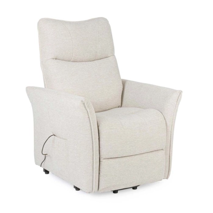 Poltrona recliner con sistema alzapersona 77x95xh108 cm beige