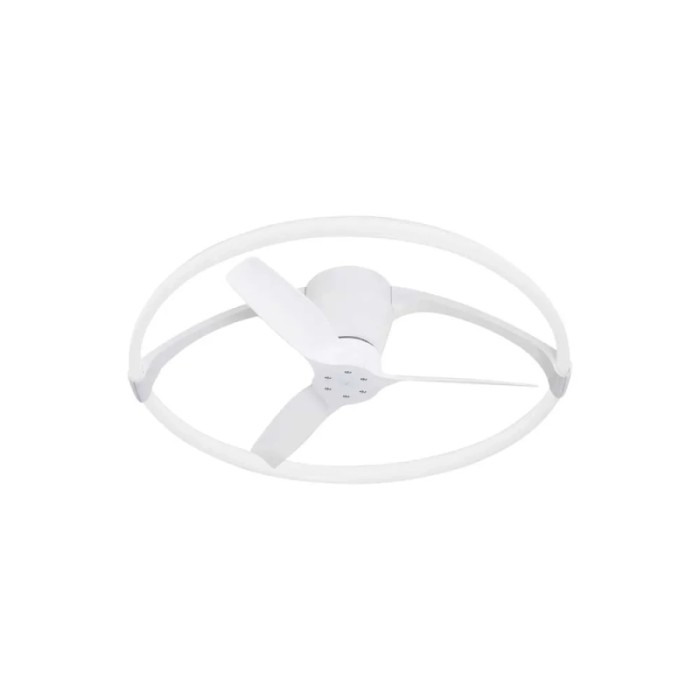 Plafoniera LED bianca con ventilatore, modello t.b.t.