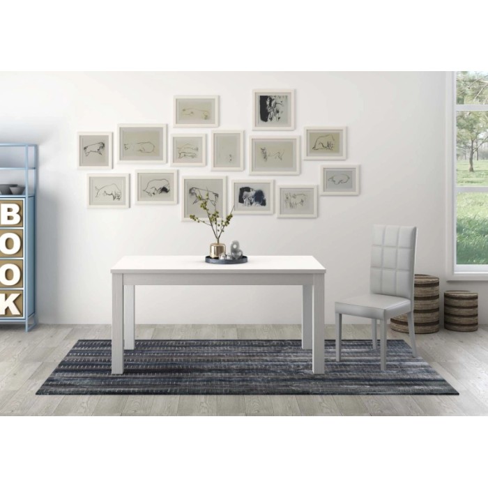 Tavolo allungabile da pranzo Firenze bianco 120x80x77 cm