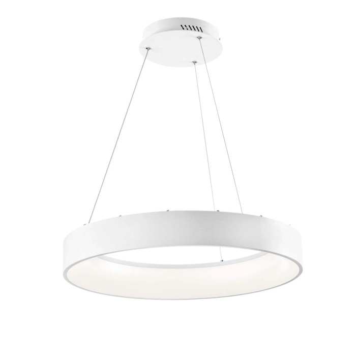 Lampadario a sospensione LED Noah 8000lm 60W CCT 60x10x150 cm bianca