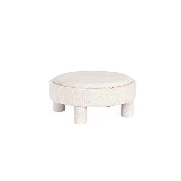 Pouf tondo Talya Ø80xh34 cm bianco