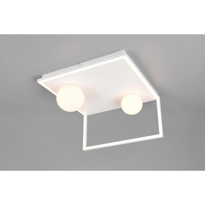 Plafoniera LED Arola 2500lm 2700-3300K 38x38cm bianco opaco