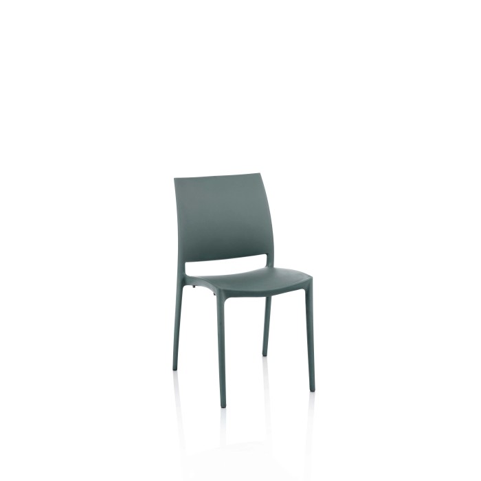 Sedia Curtis 46x54x85 cm grigio 4 pz