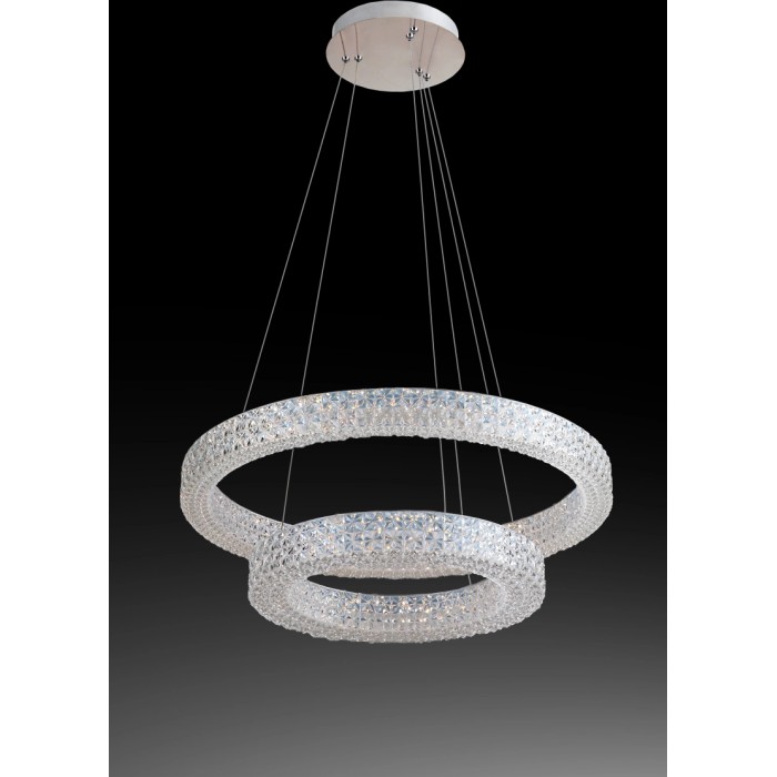 Moderna lampada a sospensione a LED con due anelli scintillanti, Categoria: Sospensioni.