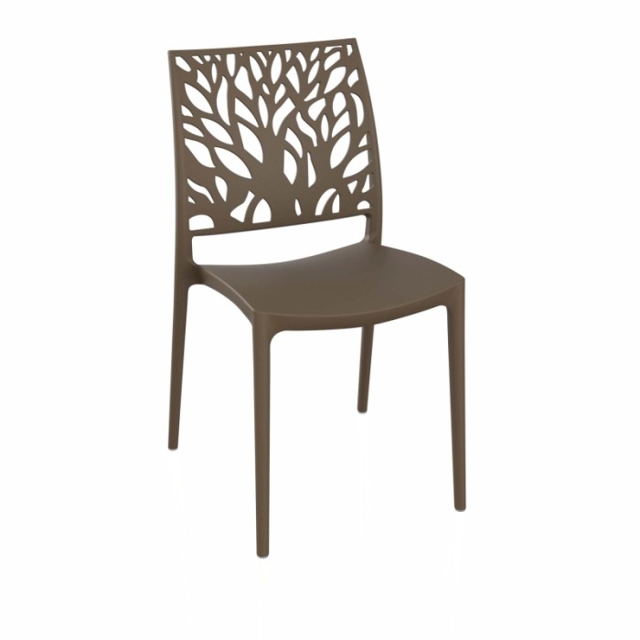 Sedia Tree 45x54x85 cm Tortora 4 pz