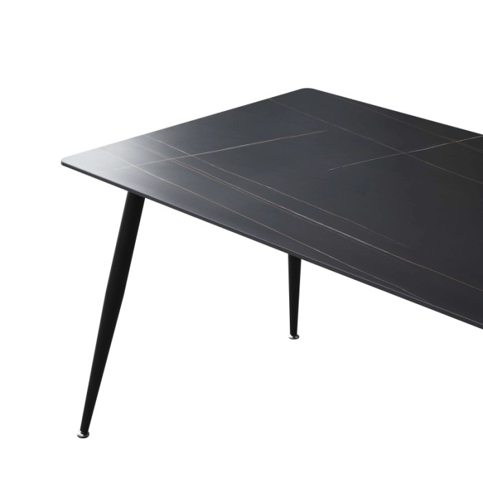 Tavolo da pranzo Mila nero 160x90x75 cm