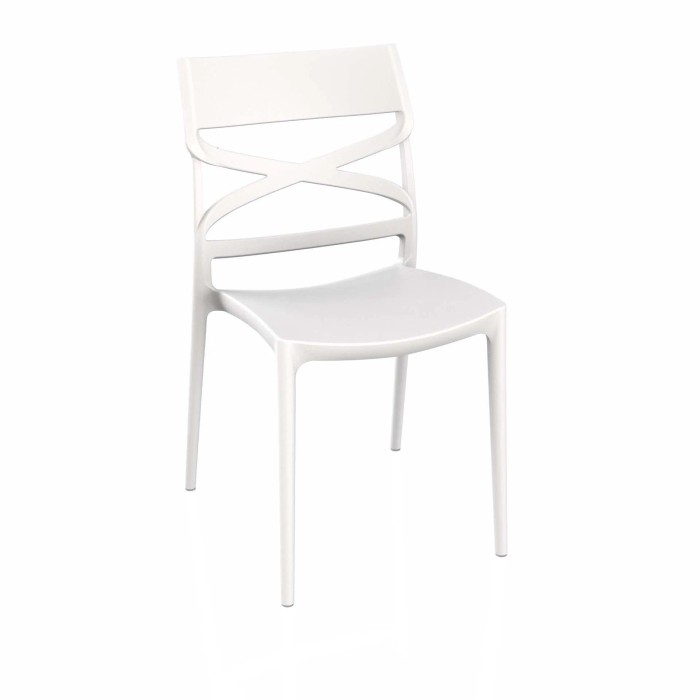 Sedia Flow 45x54x85 cm Bianco 4 pz
