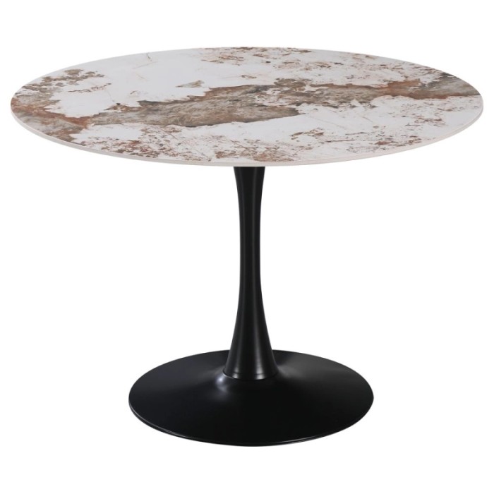 Tavolo con top in ceramica Parker Marrone