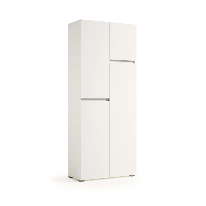 Armadio t.b.t. bianco con due ante e design minimalista.