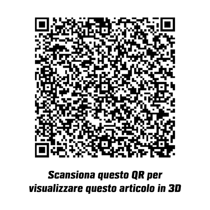 Codice QR da scansionare per la visualizzazione 3D di una scarpiera.