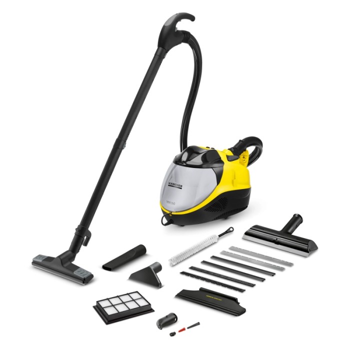Kärcher SV7 aspirapolvere a vapore con accessori: pulitore a vapore 3 in 1 per aspirare, vaporizzare e asciugare.