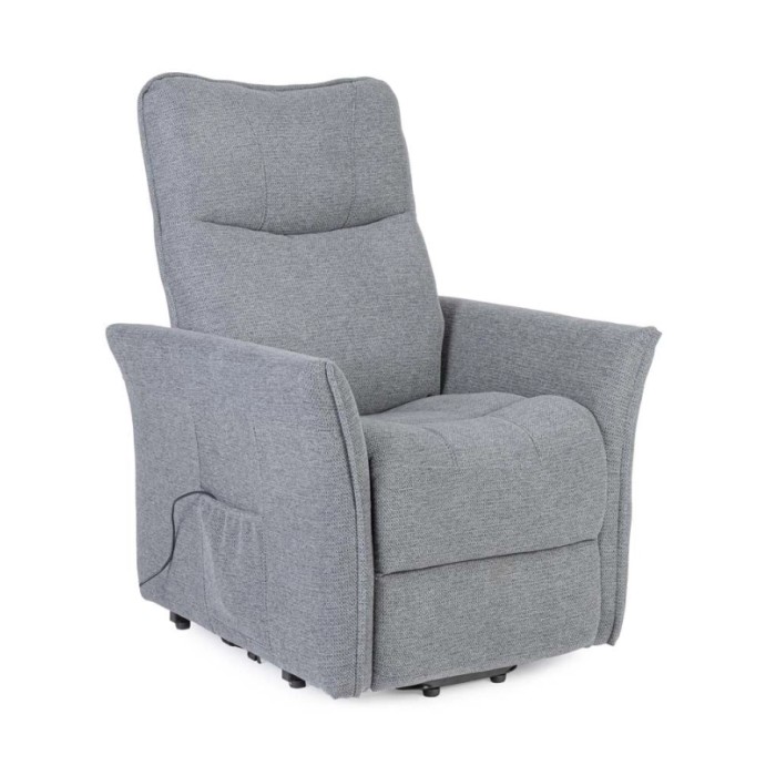 Poltrona recliner con sistema alzapersona 77x95xh108 cm grigio