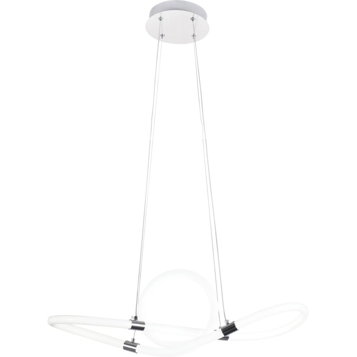 Moderna lampada a sospensione t.b.t. con design curvo per un'illuminazione elegante.
