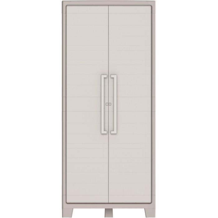 Armadio in plastica KIS Gulliver, beige sabbia, con 4 ripiani, 80x44x182 cm.