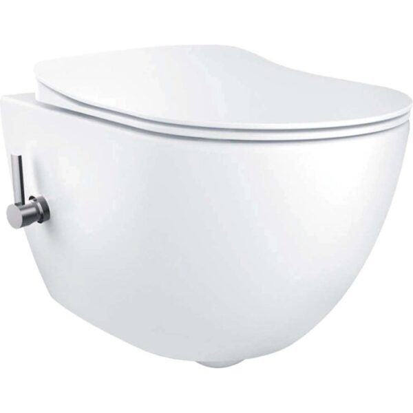 WC sospeso Artemides con funzione bidet miscelatore 37x35 cm bianco
