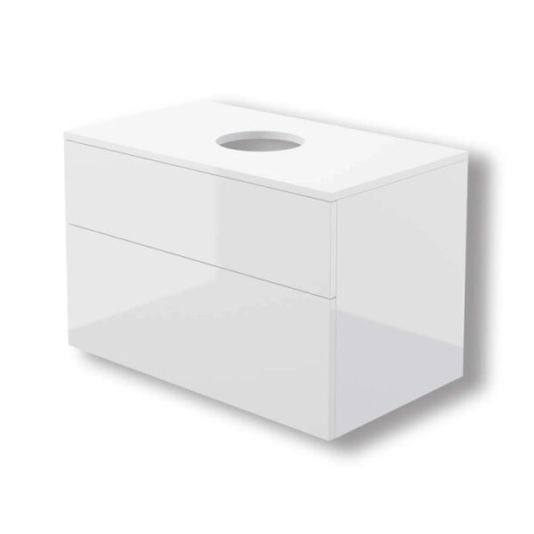 Mobile lavabo con piano Idrostile 800x520 mm bianco brillante