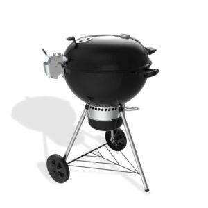 Barbecue a carbonella Weber Master-Touch Premium E-5770 nero con termometro sul coperchio e ruote.