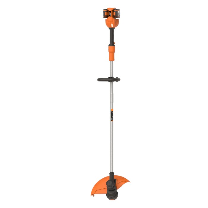 Tagliabordi a batteria t.b.t. arancione e grigio.