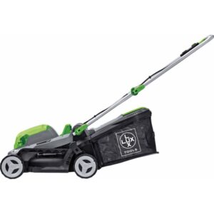 Tagliaerba a batteria LUX 20V, larghezza taglio 33cm, con batteria e caricabatterie.
