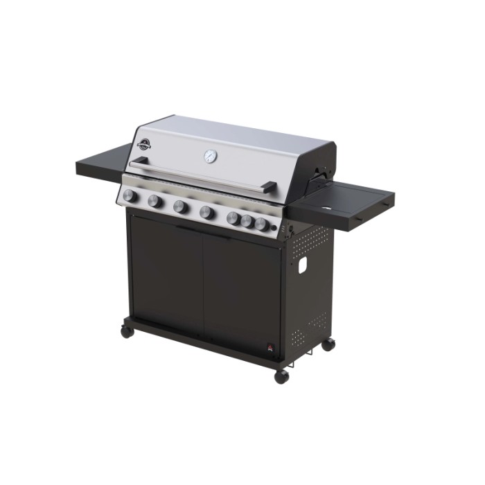 Barbecue a gas Jamestown Grill Kane 6 bruciatori 21 kW nero