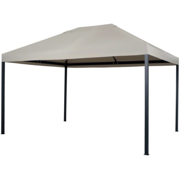 Gazebo in acciaio e poliestere Portsea beige 300x400 cm