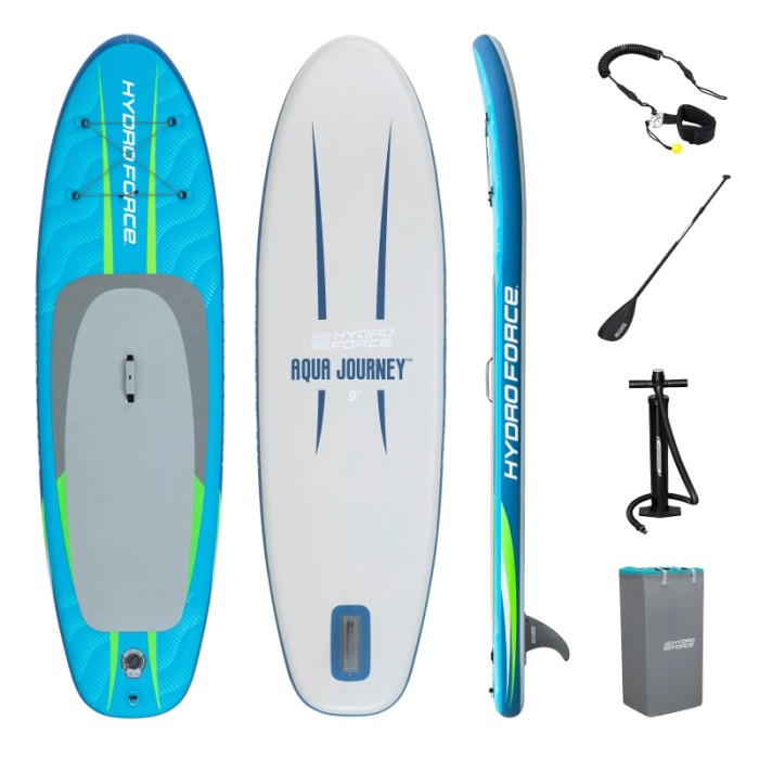 Set Bestway SUP Board Aqua Journey 274 cm con pagaia, pompa, leash e zaino.