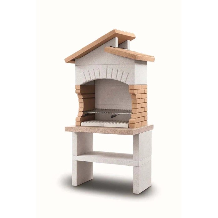 Barbecue a carbonella e grill Palazzetti Cordoba griglia 68x40 cm in cemento