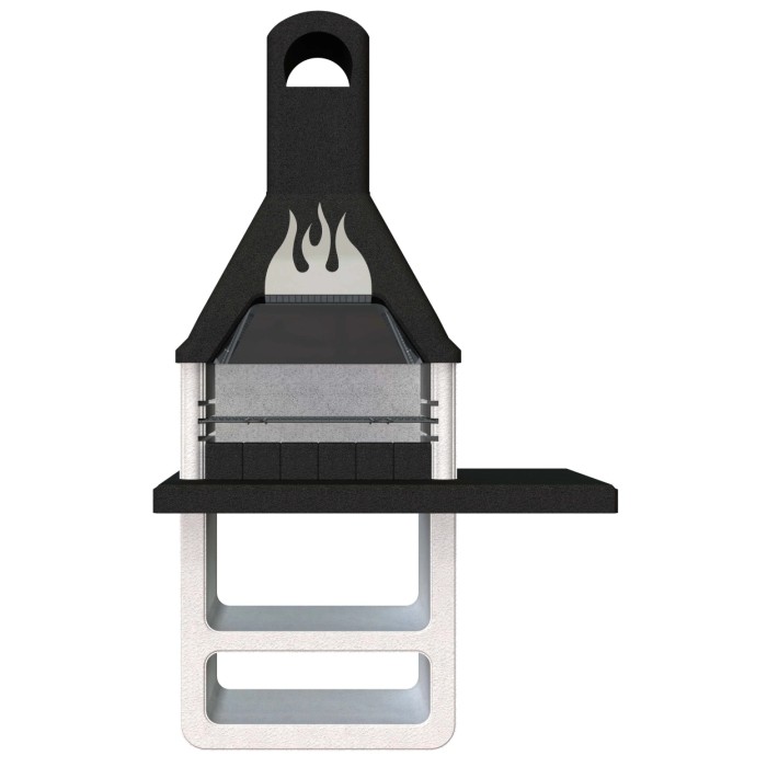 Barbecue in muratura Prometeo legna e carbonella griglia 67x40 cm