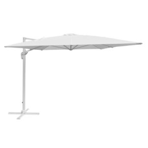 Ombrellone da giardino palo decentrato fusto antracite 3x3 m Bianco