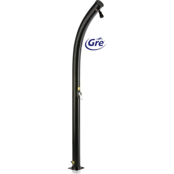 Doccia solare Gre in PVC nero con capacità di 25 l per il giardino.