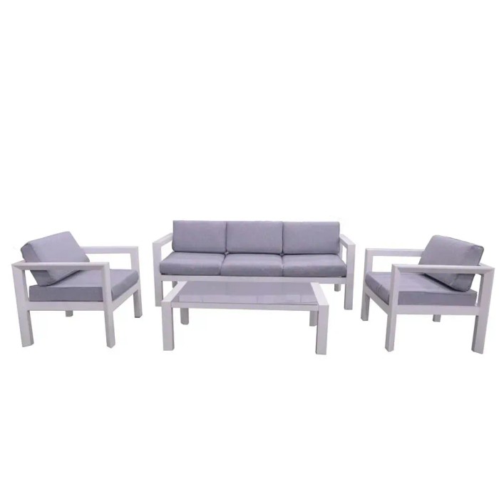 Set di mobili da giardino t.b.t. con divano, 2 poltrone e tavolo.