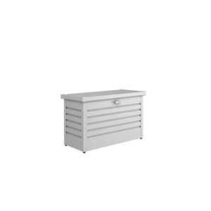 Biohort Box da giardino 100, argento metallizzato, ideale per riporre accessori da giardino.