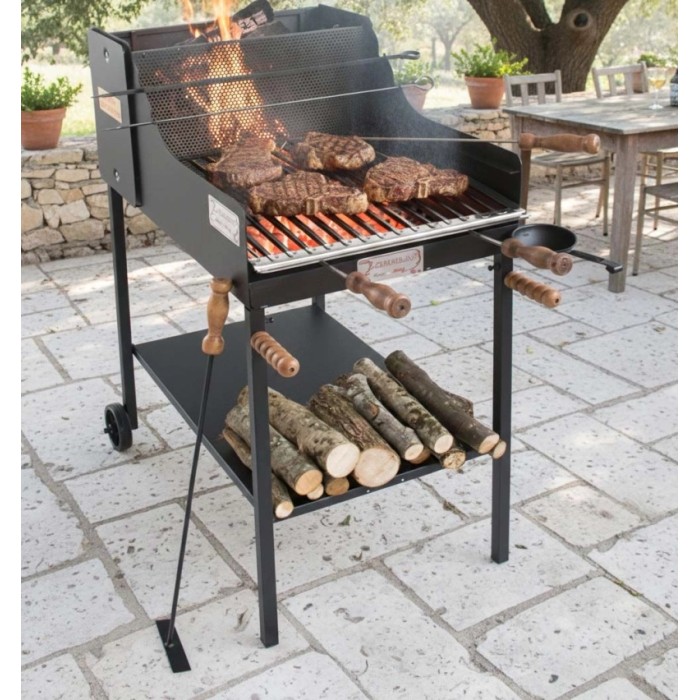 Barbecue a carbone e legna Cruccolini Fuocone Inox mod BA41