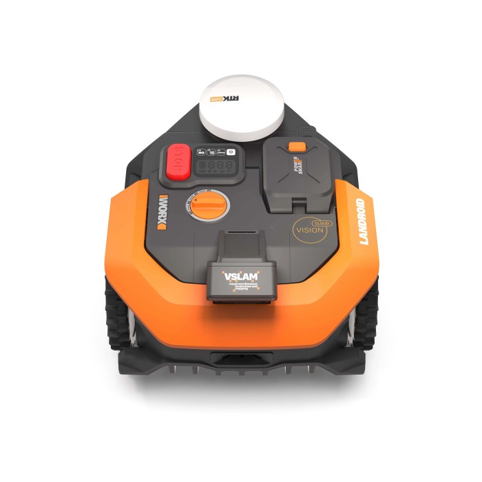 Robot tagliaerba Worx M650 WR365E Landroid Vision Cloud con antenna RTK.