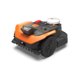 Robot tagliaerba Worx M650 WR365E Landroid Vision Cloud, arancio e nero, con antenna RTK.