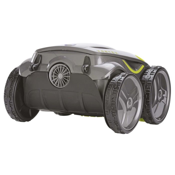 Robot pulitore per piscina Zodiac GV 5220, grigio, per fondo, pareti e linea di galleggiamento. Pulitore automatico con 4 ruote motrici.