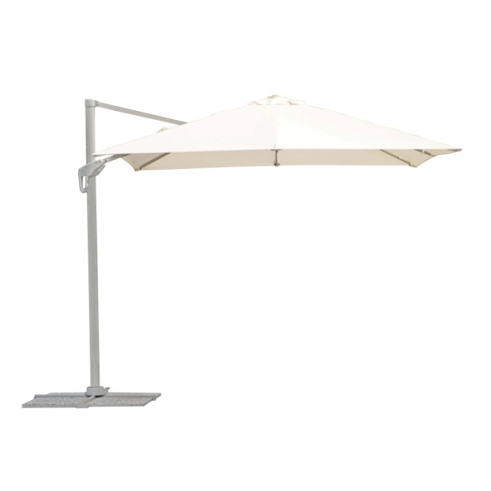Ombrellone da giardino palo decentrato fusto creta 3x3 m Ecrù