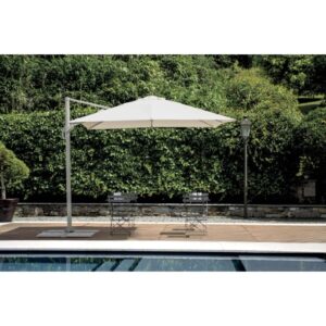 Ombrellone da giardino palo decentrato fusto creta 3x3 m Ecrù