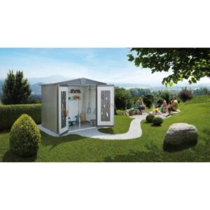 Casetta da giardino Biohort in metallo Europa sp. 0,5 mm grigio 3,5 m²