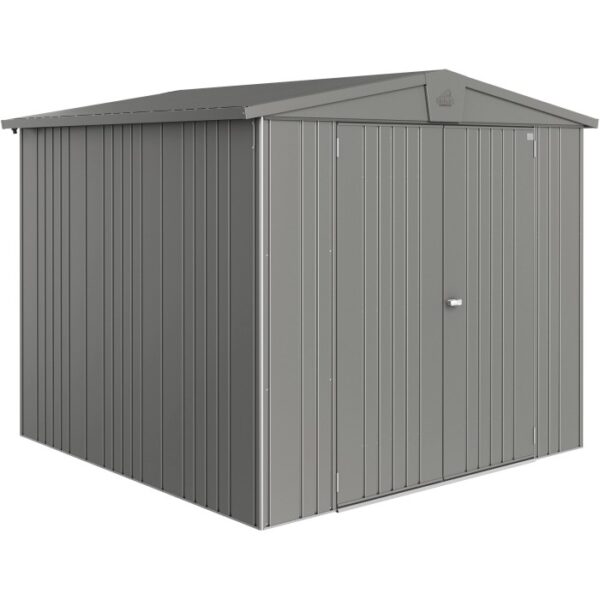 Casetta da giardino in metallo Biohort Europa, grigio quarzo metallizzato, 5,2 m².