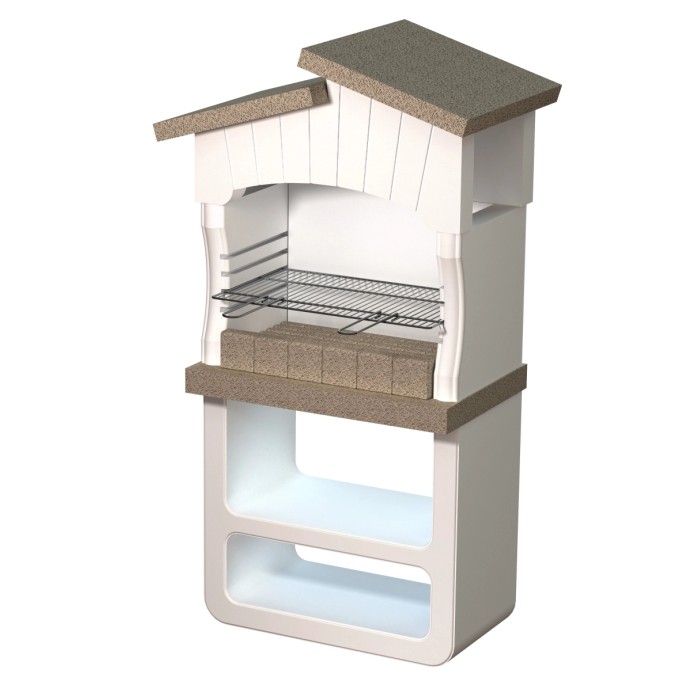 Barbecue in muratura Dony legna e carbonella 82x51,5 cm grezzo