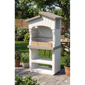 Barbecue in muratura Dony legna e carbonella 82x51,5 cm grezzo