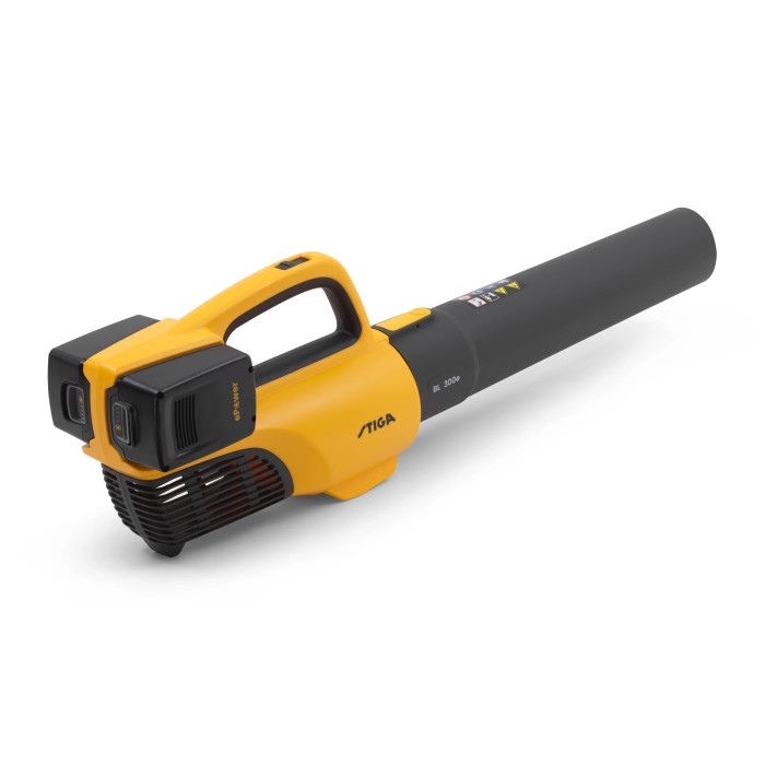 Stiga Soffiatore a batteria BL 300e set, giallo/nero, con batterie e caricabatterie.