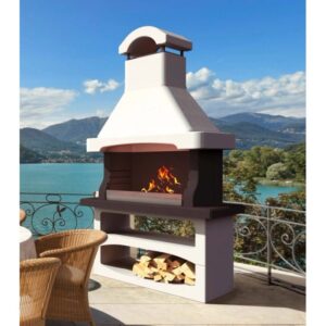 Barbecue in muratura Salamanca con parafiamma Inox e griglia 77x45 cm