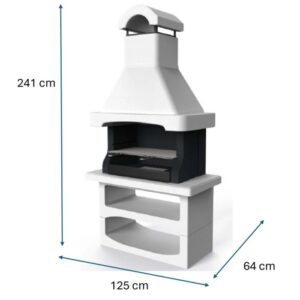 Barbecue in muratura Salamanca con parafiamma Inox e griglia 77x45 cm